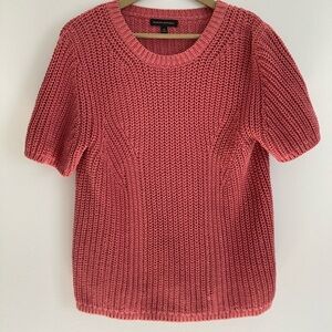 Banana Republic pink knit short sleeve sweater
